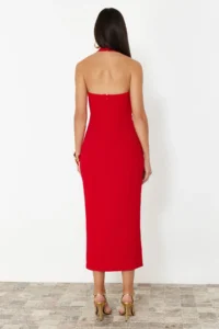 TRENDYOLMİLLA Rejection Fitted Weaving Evening Gown Night Graduation Dress - Image 6