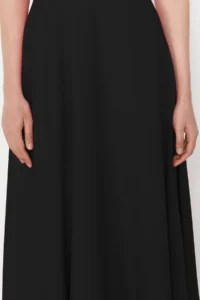 TRENDYOLMİLLA Black A-Kesim Strapless Weaving Chic Evening Gown Gece Graduation Dress - Image 6