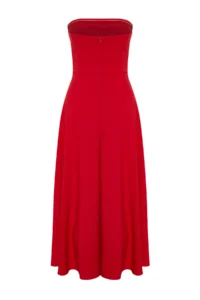 TRENDYOLMİLLA Rejection A-Kesim Strapless Weaving Chic Evening Gown Dress - Image 9