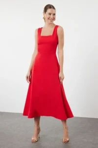 TRENDYOLMİLLA Rejection A-Kesim Weaving Chic Evening Gown Dress - Image 2