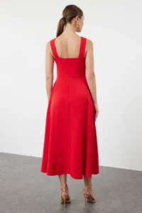 TRENDYOLMİLLA Rejection A-Kesim Weaving Chic Evening Gown Dress - Image 5