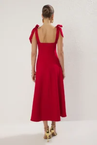 TRENDYOLMİLLA Rejection A-Cut Strap Binding Detailed Weaving Midi Chic Evening Gown Gece Graduation Dress - Image 5