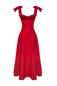 TRENDYOLMİLLA Rejection A-Cut Strap Binding Detailed Weaving Midi Chic Evening Gown Gece Graduation Dress - Image 7