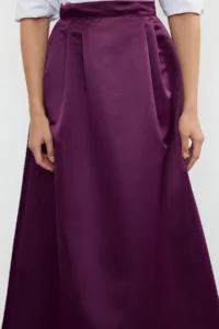 TRENDYOLMiLLA Purple Weaving Satin Balloon Maxi Skirt - Image 3