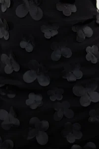 TRENDYOLMiLLA Black 3 Boyutlu Floral Weaving Skirt - Image 6