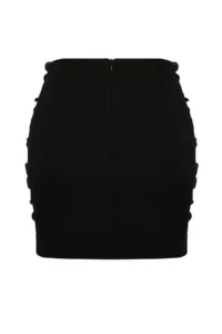 TRENDYOLMiLLA Black 3 Boyutlu Floral Weaving Skirt - Image 9