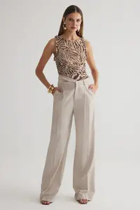TRENDYOLMİLLA Multicolored Zebra Patterned Lined Tulle Knitting Bodysuit .D.00003 - Image 3