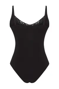 TRENDYOLMİLLA Black Sleeveless Lace Detailed Knitting Bodysuit .D.00016 - Image 7