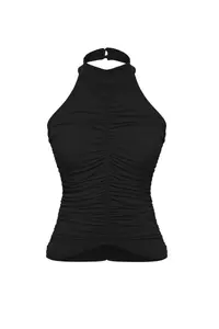 TRENDYOLMİLLA Black Drape Detailed Knitting Bustier - Image 8