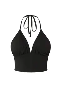 TRENDYOLMİLLA Black V-neck Weaving Bustier