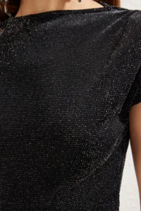 TRENDYOLMİLLA Black Simli Knitting Blouse - Image 6