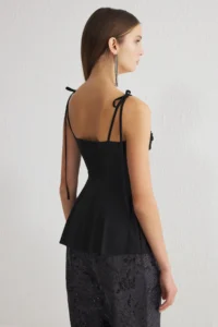 TRENDYOLMİLLA Black Chest Detailed Knitting Blouse - Image 5