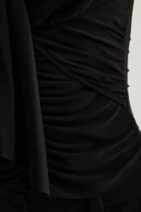 TRENDYOLMİLLA Black Drape Detailed Knitting Blouse - Image 4