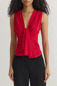 TRENDYOLMİLLA Rejection Drape Detailed Knitting Bustier - Image 3
