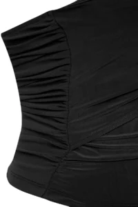 TRENDYOLMİLLA Black Accessory Detailed Strapless Knitting Chic Blouse - Image 6