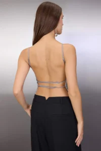 TRENDYOLMİLLA Silver Back Detailed shiny Sequin Knitting Blouse - Image 6