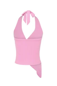 TRENDYOLMİLLA Light Pink Double breasted Yaka Accessory Detailed Knitting Party Blouse - Image 7