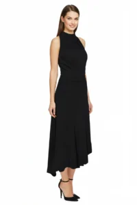 TRENDYOLMİLLA Black Skirt Ruffle Detailed Knitting Chic Evening Gown Night Graduation Dress - Image 5