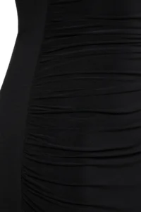 TRENDYOLMİLLA Black Skirt Ruffle Detailed Knitting Chic Evening Gown Night Graduation Dress - Image 8