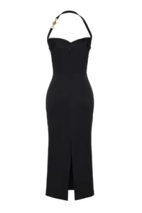 TRENDYOLMİLLA Black Accessory Detailed Weaving Chic Evening Gown Gece Graduation Dress - Image 8