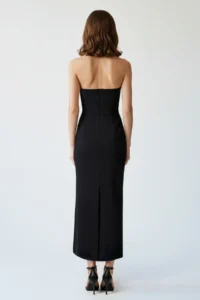 TRENDYOLMİLLA Black Fitted Shiny Stone Weaving Evening Gown Gece Graduation Dress - Image 2