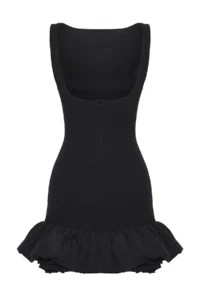 TRENDYOLMİLLA Black Balloon Skirt Detailed Inside Shorts Lined Weaving Short Evening Gown Gece Graduation Dress - Image 8