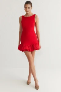 TRENDYOLMİLLA Rejection Balloon Skirt Detailed Inside Shorts Weaving Evening Gown Night Graduation Dress - Image 3