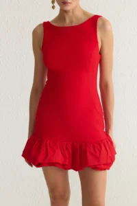 TRENDYOLMİLLA Rejection Balloon Skirt Detailed Inside Shorts Weaving Evening Gown Night Graduation Dress - Image 5