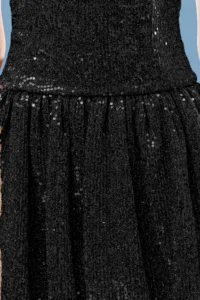 TRENDYOLMİLLA Black Balloon Skirt Detailed Sequin Knitting Short Evening Gown Gece Graduation Dress - Image 4