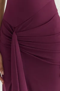 TRENDYOLMİLLA Plum Fitted Back Adjustable Lace Evening Gown Night Graduation her dress - Image 4