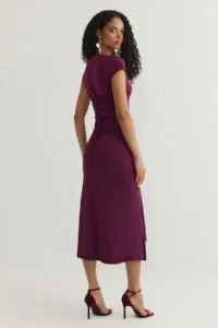 TRENDYOLMİLLA Plum Fitted Back Adjustable Lace Evening Gown Night Graduation her dress - Image 5