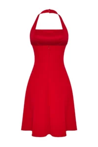 TRENDYOLMİLLA Rejection A-Kesim Weaving Chic Short Dress - Image 6