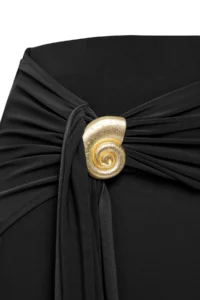 TRENDYOLMiLLA Black Body-Fitting Accessory Detailed Knitting LONG Skirt - Image 6