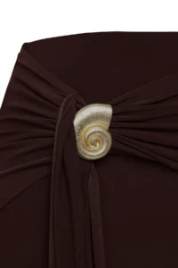 TRENDYOLMiLLA Brown Body-Fitting Accessory Detailed Knitting LONG Skirt - Image 4