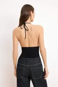TRENDYOLMİLLA Black Accessory Detailed Shirred Party Bodysuit .D.00016 - Image 4