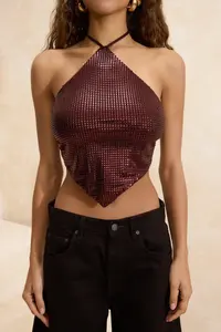 TRENDYOLMİLLA Brown Low-cut back shiny Party Bustier - Image 3
