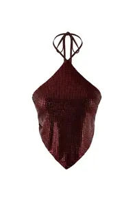 TRENDYOLMİLLA Brown Low-cut back shiny Party Bustier - Image 5