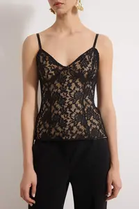 TRENDYOLMİLLA Black Sleeveless Lace Party Bustier - Image 3