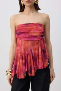 TRENDYOLMİLLA Multicolored Handkerchief Detailed Boho Party Bustier - Image 3