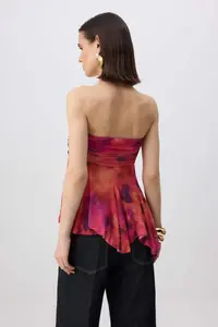 TRENDYOLMİLLA Multicolored Handkerchief Detailed Boho Party Bustier - Image 4