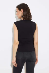 TRENDYOLMİLLA Black Accessory Detailed Shirred Party Blouse - Image 4