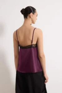 TRENDYOLMİLLA Purple Lace Garnili Satin Party Blouse - Image 4