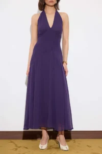 TRENDYOLMİLLA Limited Edition Purple with flywheel Siphon Maxi Lined Elegant/Evening Dress - Image 3