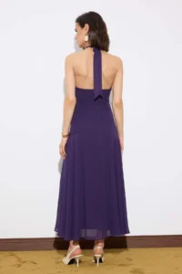 TRENDYOLMİLLA Limited Edition Purple with flywheel Siphon Maxi Lined Elegant/Evening Dress - Image 4