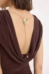 TRENDYOLMİLLA Brown Satin Maxi Lined Party Dress - Image 4