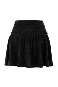 TRENDYOLMiLLA Gold Short/Super Mini Simli Knitting Shorts Lined Party Skirt - Image 5