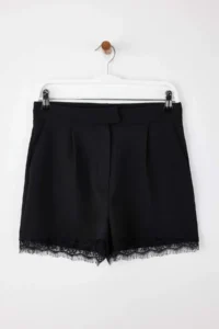 TRENDYOLMiLLA Limited Edition Black Lace Garnili Short/Mini Party Shorts - Image 8