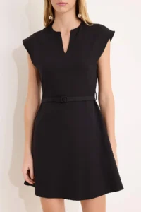 TRENDYOLMiLLA Black Arched Skirt Opened at Waist Mini Flexible Weaving Dress - Image 3