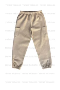 twins tailors Pack of 3 Unisex Navy Blue-Grey-Beige Children's Sweatpants with Fleece Inside and Elastic Legs - Image 2