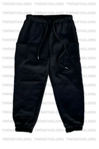 twins tailors Pack of 3 Unisex Black-Grey-Navy Blue Children's Sweatpants with Fleece Inside and Elastic Legs - Image 6